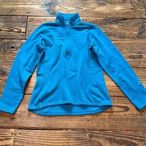 Patagonia R1 Flash Pullover Womens Size Medium Vintage 1/4 Zip Blue Mock Neck